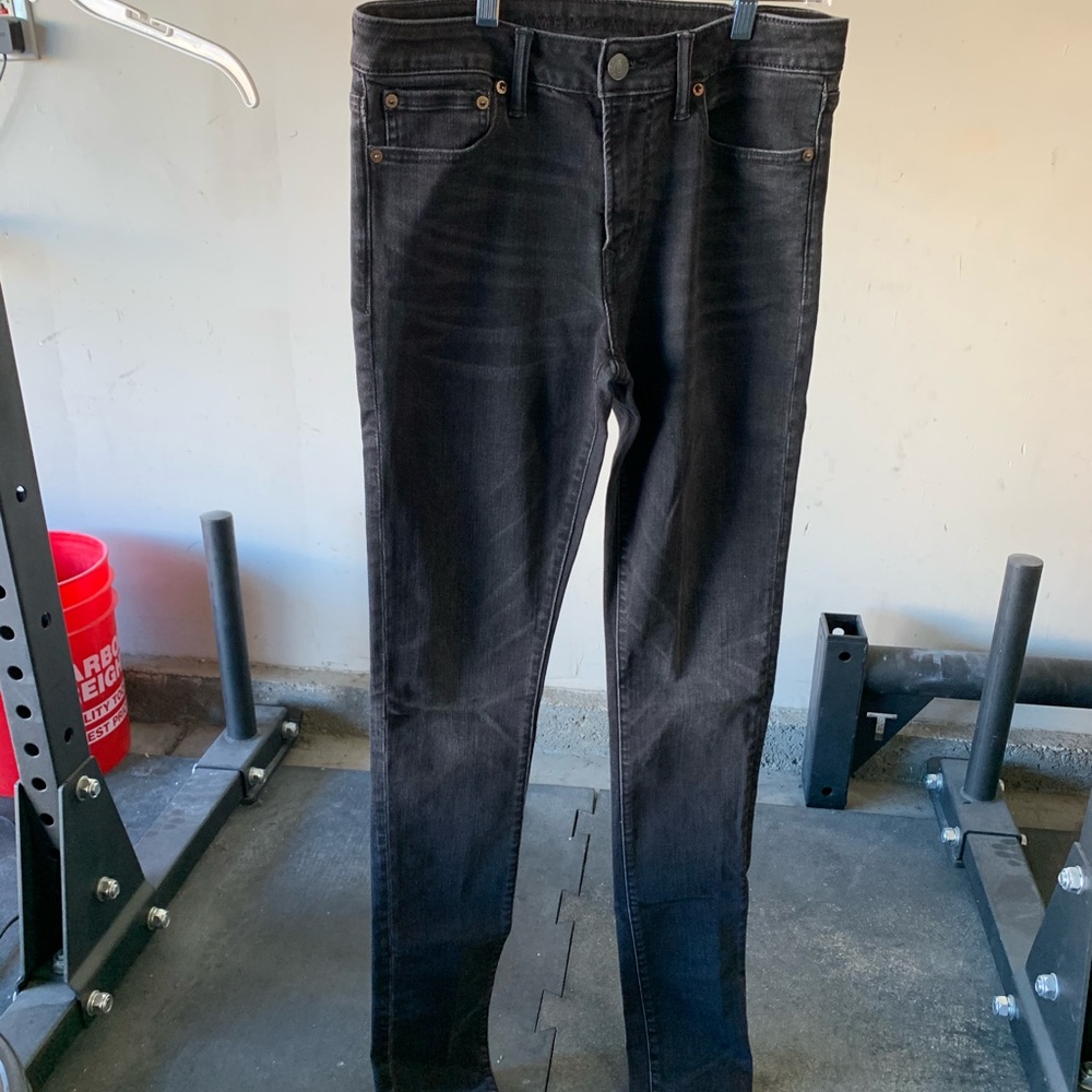 American Eagle Stacked Skinny 32x34 Black Jeans